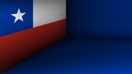 EPS10 Vector Patriotic background with Chile flag colors.