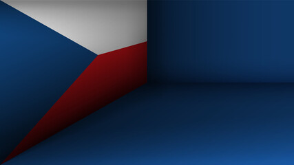 EPS10 Vector Patriotic background with CzechRepublic flag colors.