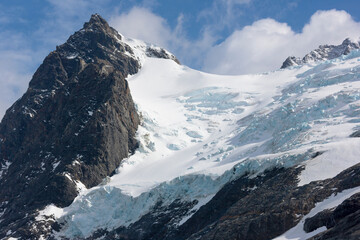 Southern Ocean, South Georgia, Drygalski Fjord. Views of the mountains along the edges of the fjord.