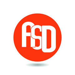 Modern letter ASD logo design stock vector design