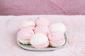 marshmallows on a plate