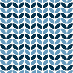 Image of Blue petals seamless pattern with white background. printed on Printed Glass Splashbacks