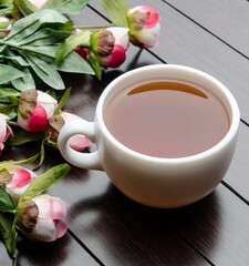 Cup of tea in catering concept