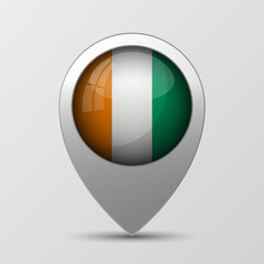 EPS10 Vector Patriotic background with IvoryCoast flag colors.