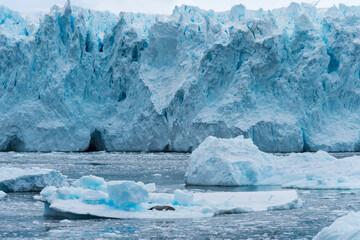 Northeast Glacier, Antarctica. Blue iceberg