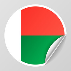 Fototapeta premium EPS10 Vector Patriotic background with Madagascar flag colors. An element of impact for the use you want to make of it.