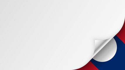 EPS10 Vector Patriotic background with Laos flag colors.