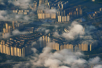 Fototapeta premium Aerial view of Shanghai, China