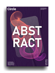 Abstract poster with circle in modern stуle with bland, gradient and texture. Background for banner, cover, poster and web.
