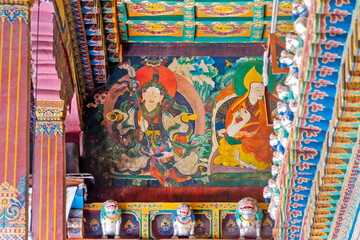 Buddhist painting in Jokhang Temple, part of the 'Historic Ensemble of the Potala Palace and a UNESCO World Heritage site, Lhasa, Tibet, China © Danita Delimont