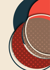 Fototapeta premium Abstract background with colorful paper cut shapes. Corporate design. Template for a poster, banner, business card, postcard. Vector