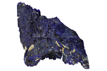 azurite from Touissit, Morocco isolated on white background