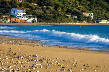 view of the sea from agios georgios beach