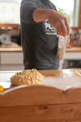 chef preparing brioche dough