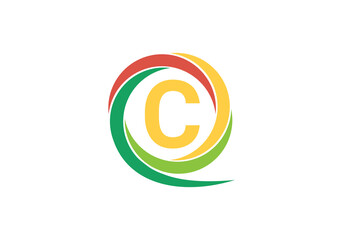 this is a creative C letter rounded icon design