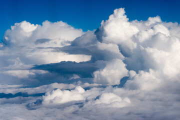 Fototapeta na wymiar Aerial view of clouds, Nepal