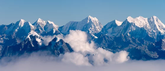 Foto op Plexiglas Himalaya De Himalaya-bergketen boven wolken, Nepal