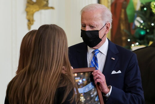 U.S. President Joe Biden awards Medals of Honor in Washington