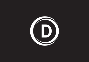 this is a creative D letter rounded icon design