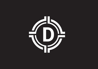 this is a creative D letter rounded icon design