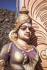 Ancient Hinduism sculpture close up on Sri Lanka