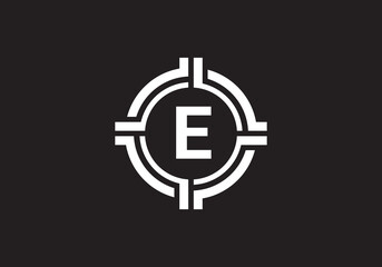 this is a creative E letter rounded icon design