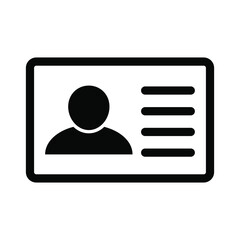 ID Card icon collection. Employee clerk card, driver license, Identification card, staff identification card symbol. Design for website and mobile app.