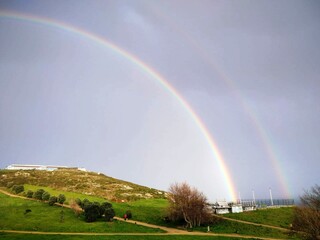Arco iris en un paraje de Galicia