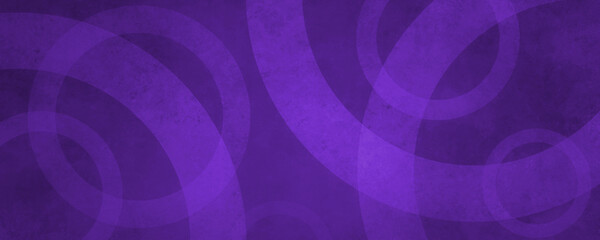 Obraz premium dark purple background with white circle rings in faded distressed vintage grunge texture design, old geometric pattern paper