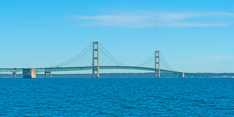 The Mackinac Bridge on a Clear Summer Day