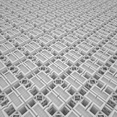 Interesting background with unusual pattern. Blocks, cubes. 3d render. 3d illustration