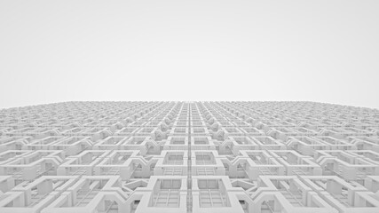 Interesting background with unusual pattern. Blocks, cubes. 3d render. 3d illustration