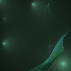 Waves somewhere in space. Light leaks. 3d render. 3d illustration