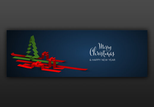 Christmas Banner Social Media Header Layout