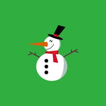 Snowman Silhouette Vector Illustration Graphic
