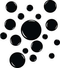 Black bubbles illustration vector, eps 10