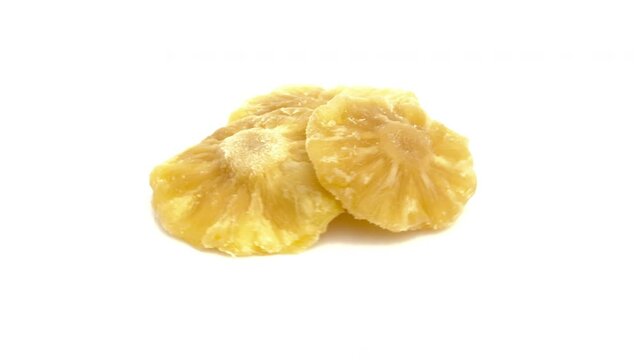 dried pineapple isolated on white background