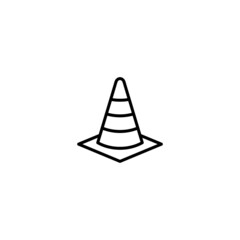 Fototapeta premium traffic cone icon, traffic cone symbol vector