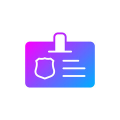 Fototapeta premium Police id icon