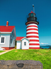 Fototapeta na wymiar West Quoddy Lighthouse - Lubec, Maine