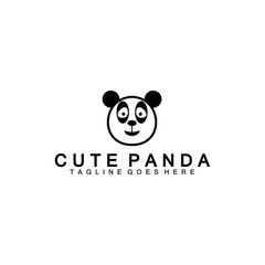 Illustration vector graphic of cute panda head