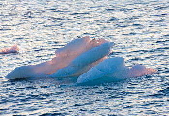 Floating ice in Bering Sea, Russia Far East