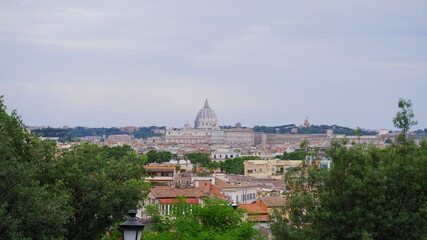 Naklejka premium Rome and Basilica of St. Peter in Vatican 