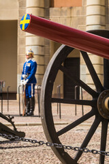 Sweden, Stockholm, Gamla Stan, Old Town, Royal Palace, Changing of the Guard ceremony