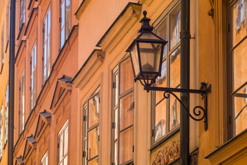 Sweden, Stockholm, Gamla Stan, Old Town, Royal Palace, old town building detail