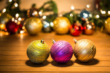 beautiful and colorful christmas sphere