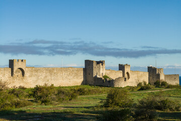 Sweden, Gotland Island, Visby, 12th century city wall, most complete medieval city wall in Europe