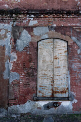 old wall with door