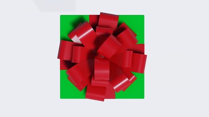 Birthday gift with red ribbon 3d image