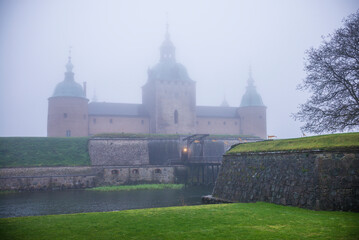 Sweden, Kalmar, Kalmar Slott castle, in fog © Danita Delimont